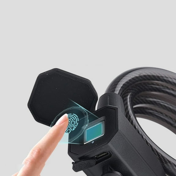 Fingerprint Cable Lock 1200Mm Bike Lock Weatherproof Keyless Biometric Lock Fangkenuo