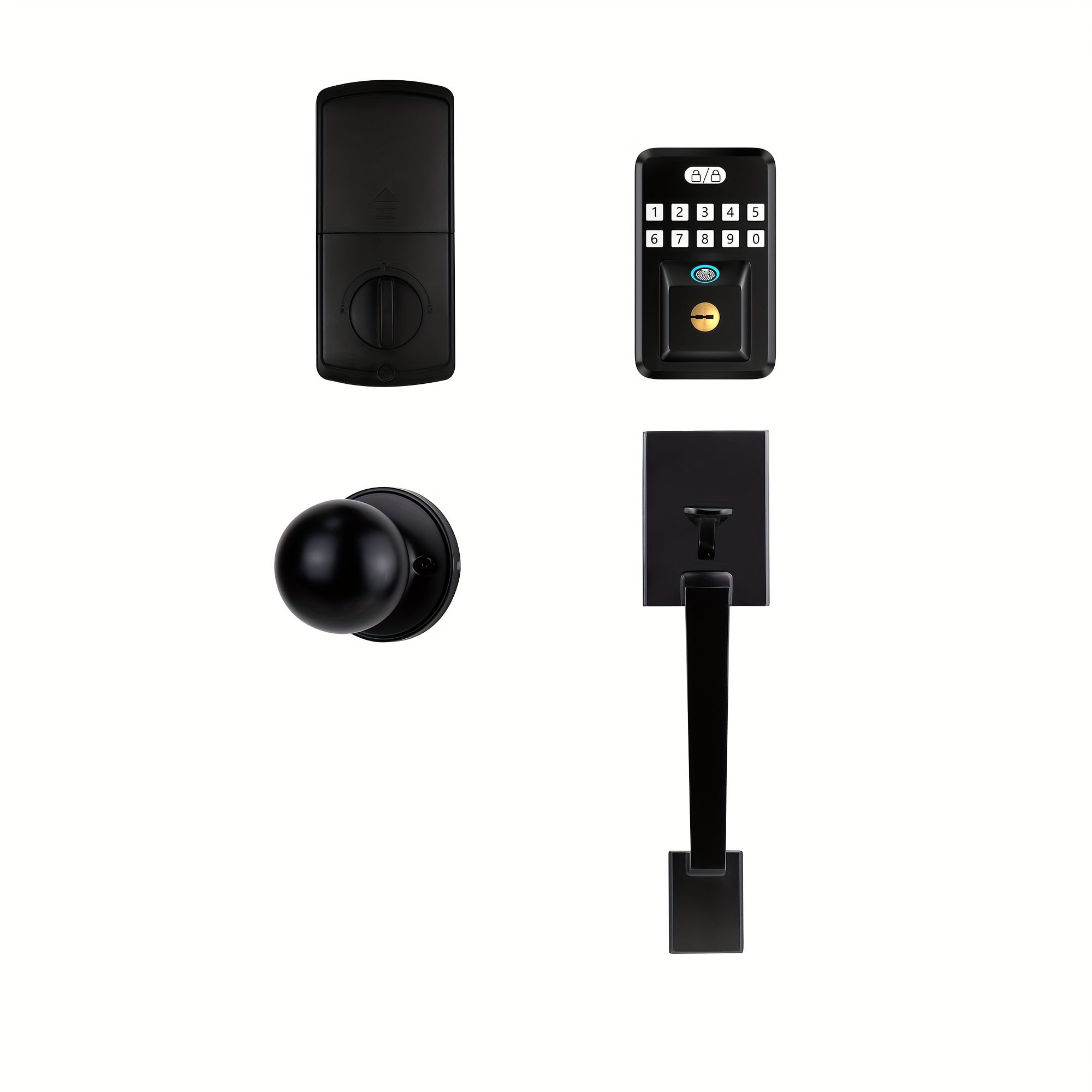 Fingerprint Door Lock with 2 Handles - Keyless Entry Door Lock ...