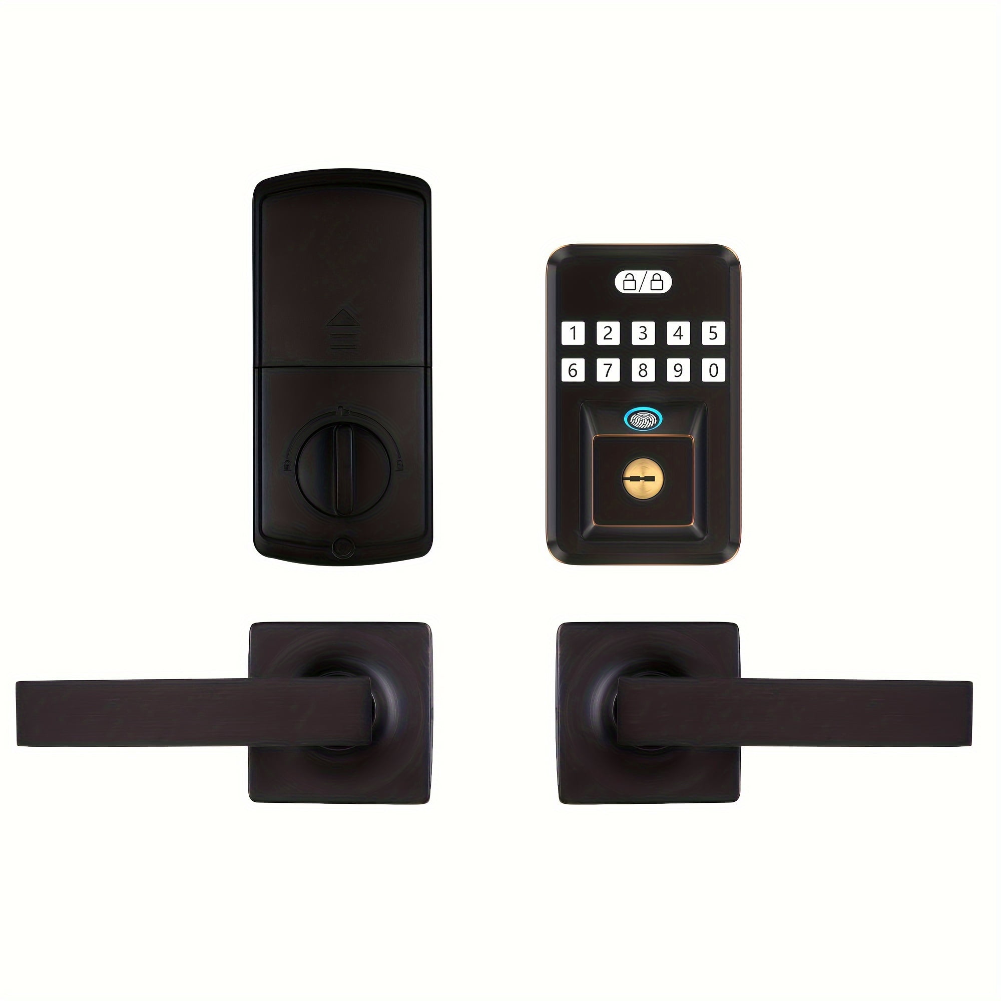 Fingerprint Door Lock with 2 Levels - Keyless Entry Door Lock ...