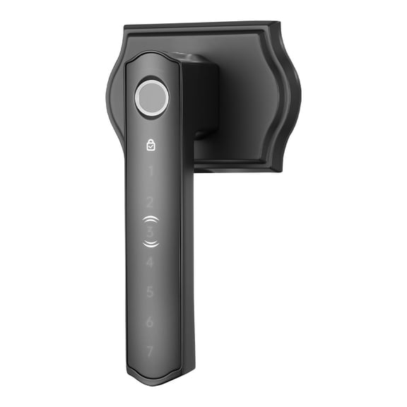 Fingerprint Door Lock, Biometric Keyless, Auto Lock, One-Time Code, Anti-Peeking, Easy Install, Matte Black for Home