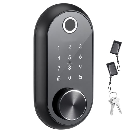 Fingerprint Door Lock, Electronic Biometric Deadbolt with Touchscreen, Auto Lock