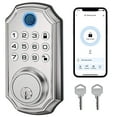 thumbnail image 1 of GPED Fingerprint Door Lock, Keyless Entry Door Lock with APP Control, Smart Locks for Front Door, Deadbolt Lock with 50 User, Auto Lock, IP 66 Waterproof, Easy Installation, Silver, 1 of 7