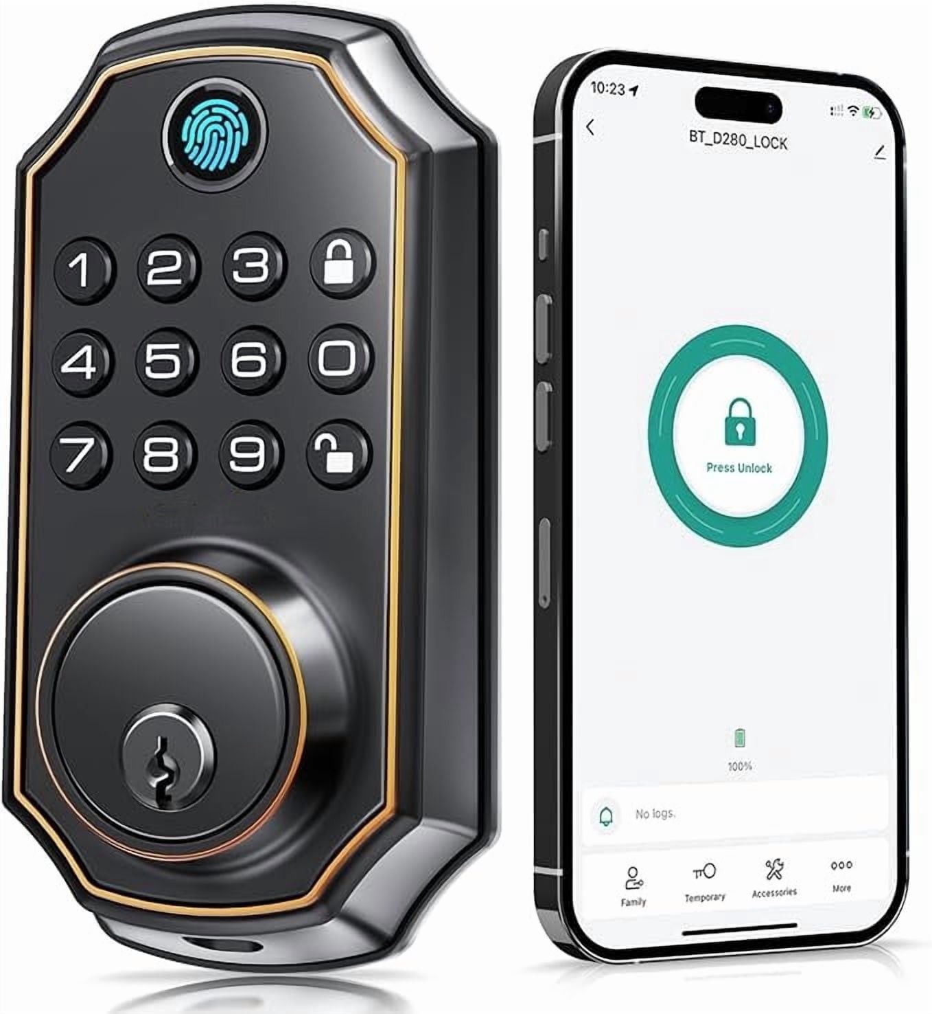 Fingerprint Door Lock, Keyless Entry Door Lock with APP Control, Smart ...