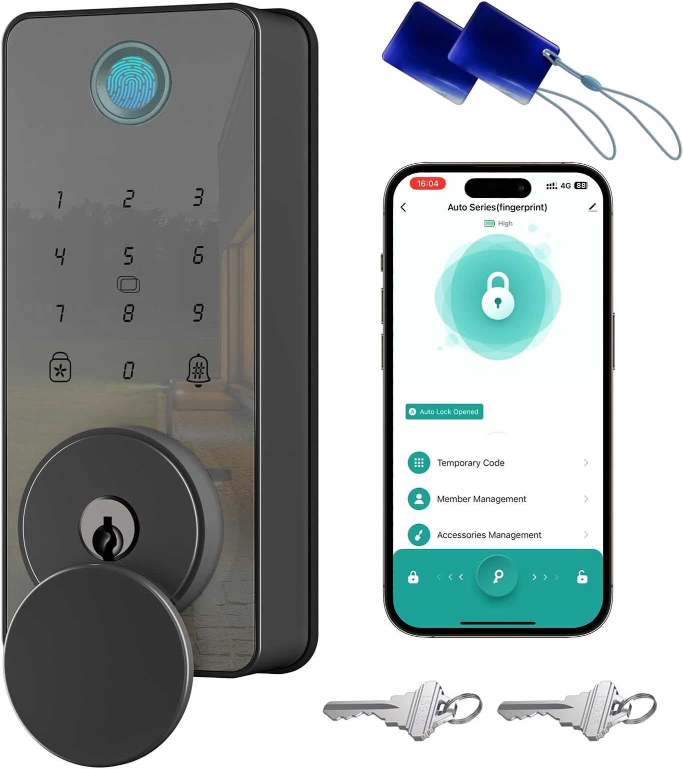 Fingerprint Door Lock, Keyless Entry Door Lock, Lock with App Control ...