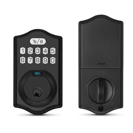 Fingerprint Door Lock, Smart Door Lock, Keyless Entry Door Lock, Electronic Keypad Deadbolt, Smart Locks for Front Door, Auto Lock, Door Lock with Code, Black