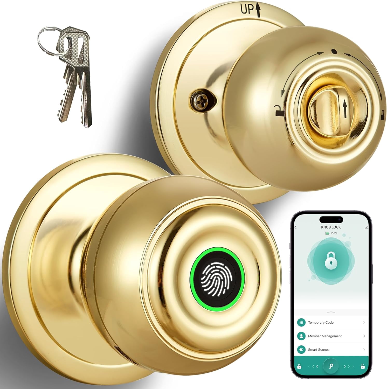 Photo inspiration: Green Apartment Keyless Entry Lock Review Reference: Fingerprint Door Lock Smart Fingerprint Door Knob With Locks