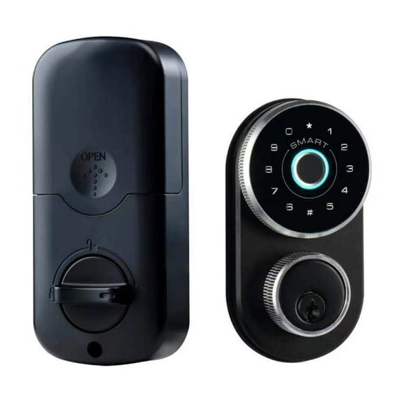 Fingerprint Door Lock, Smart Fingerprint Door Knob with Keypad, App Control,Biometric Lock for Bedroom, Office, Rental Useblack
