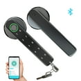 thumbnail image 1 of Fingerprint Door Lock - Smart Keyless Entry with Password/Key Backup, Auto-Lock, 100 Fingerprint Storage, Easy Install for Wooden Doors, Home/Office Security (Battery Not Included), 1 of 1