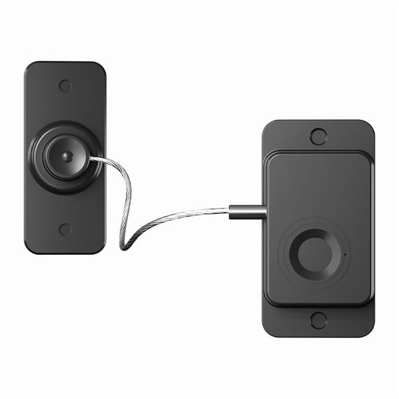 Fingerprint Fridge Lock - Child & Pet Proof Security for Drawers, Cabinets, Ovens, Toilet | Smart Biometric& USB Key | Easy Install | Quick Unlock (Black, 1 Pcs)