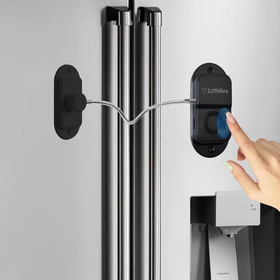 Fingerprint Fridge Lock - Childproof Security Locking for Refrigerator Freezer Cabinet Furniture Doors