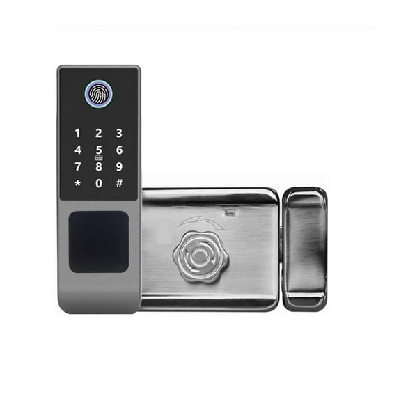 Fingerprint Gate Door Lock Outdoor Waterproof Smart with Remote Control App Card Eletronico Digital ,Easy to Install