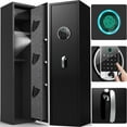 Seizeen 5Gun Safe with Fingerprint Access, Storage W/Alarm
