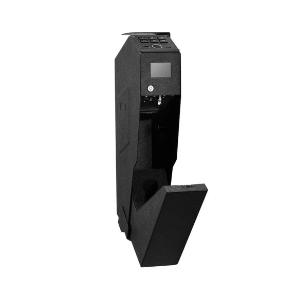 Fingerprint Gun Safe, Slider Firearm Safe with Screen, 3-Way Access, LED Light, for 1 Pistol & Magazine, Bedside Safe for Home, Car, Nightstand