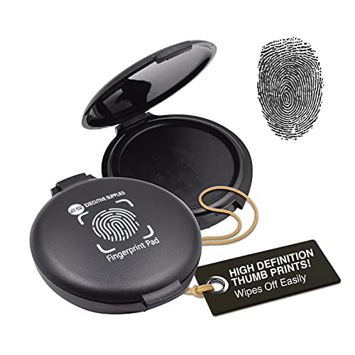 Fingerprint Ink pad, inkless Thumb Print Stamp pad, Black, for Notary
