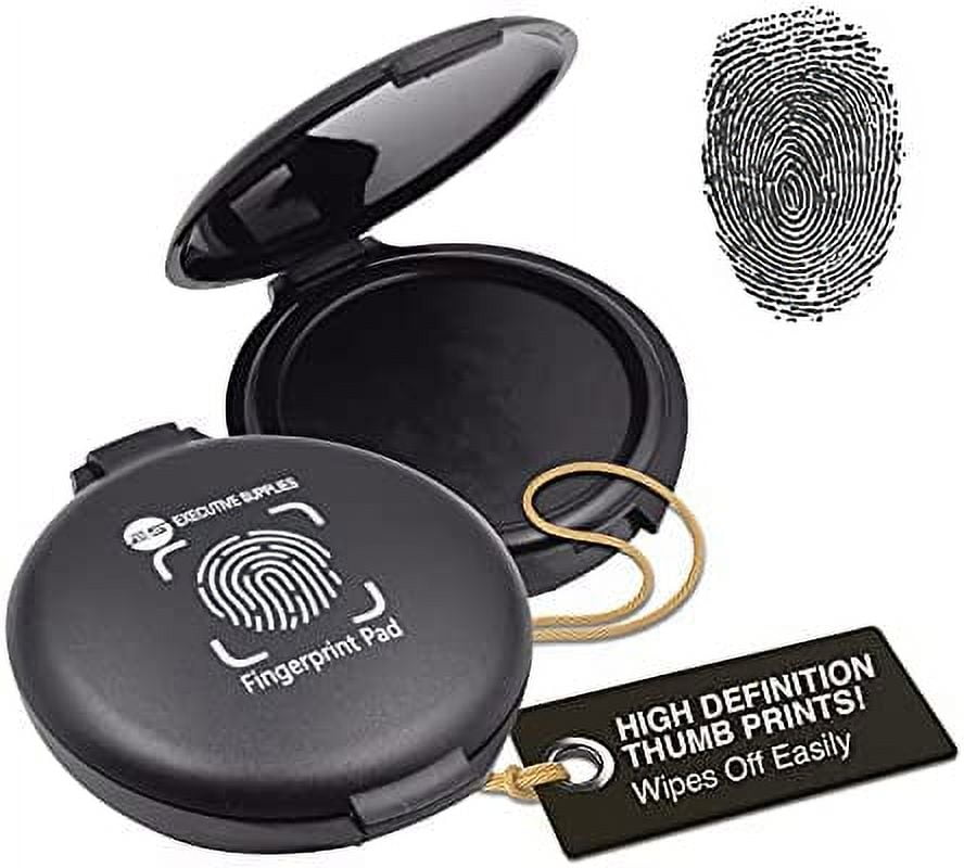 Fingerprint Ink pad, inkless Thumb Print Stamp pad, Black, for Notary