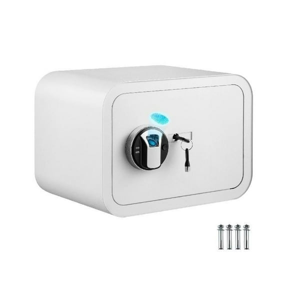 Fingerprint Locks Safe Deposit Box 1/1.8 Cubic Feet Secret Hidden Piggy Bank W/ 2 Keys Store Money Gun Use for Home Office ,Strong Construction