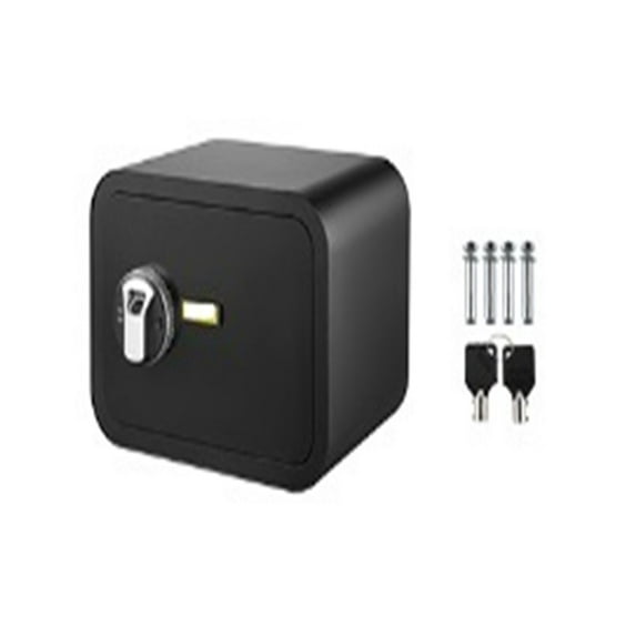 Fingerprint Locks Safe Deposit Box, 1/1.8 Cubic Feet Secret Hidden Piggy Bank W/ 2 Keys Store Money Use for Home Office ,Upgraded Security Combination Lock