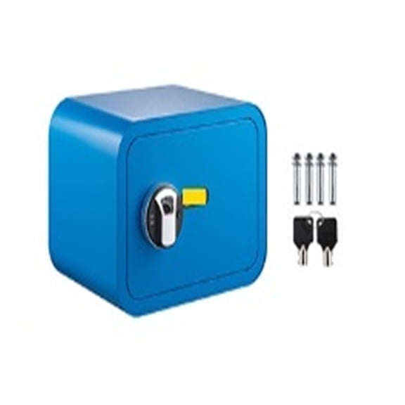 Fingerprint Locks Safe Deposit Box, 1/1.8 Cubic Feet Secret Hidden Piggy Bank W/ 2 Keys Store Money Use for Home Office ,Upgraded Security Combination Lock