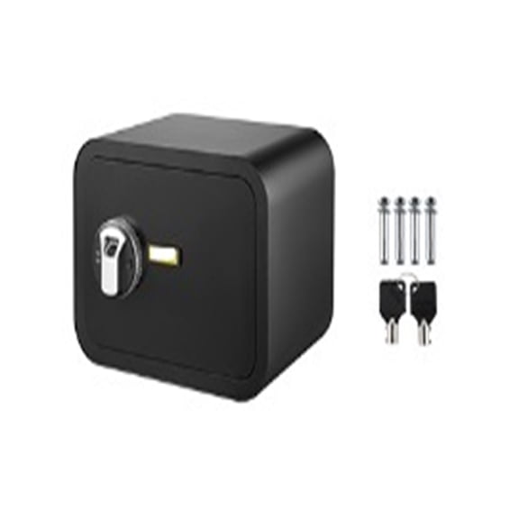 Fingerprint Locks Safe Deposit Box, 1/1.8 Cubic Feet Secret Hidden Piggy Bank W/ 2 Keys Store Money Use for Home Office ,Easy to Use
