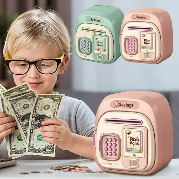 Fingerprint Money Bank under $5! kkbbma Fingerprint Password Money Bank,Large Capacity Digital Safe Box,Biometric Lock Cash Box for Teens,USB Rechargeable Piggy Bank for Coins Bills and Valuables
