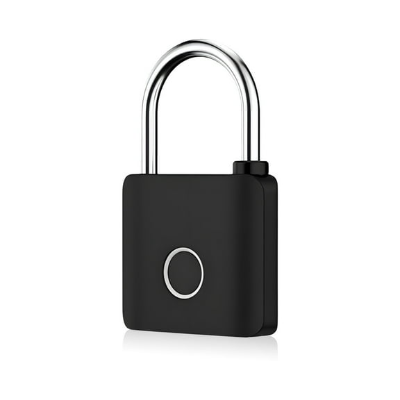 Fingerprint Padlock,Fingerprint Lock Box,Biometric Keyless Thumbprint Lock,IP65 Waterproof USB Rechargeable Outdoor Smart Padlock for Gym School Locker Storage Suitcase Fence Gate-Black