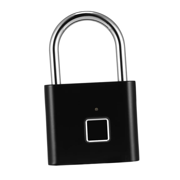 Fingerprint Padlock, Keyless Biometric Gate Locks for Outdoor Fence Storage Gym, Smart Lock with USB Rechageable (Black)