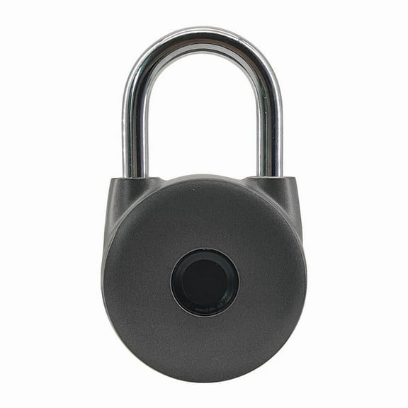 Fingerprint Padlock, Smart Lock with Key Backup, Waterproof for Gym, Luggage, Bookcase, Suitcase, Backpack, Bike, School Locker (Gray)