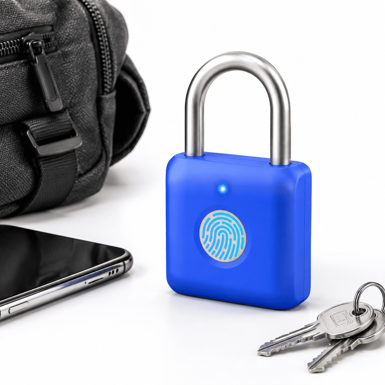 Fingerprint Padlock Smart Locker Lock With App Unlockb Rechargeable ...