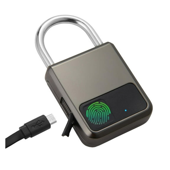 Fingerprint Padlock Waterproof Smart Keyless Security Locker Fingerprint Lock Anti-Theft USB Charge For Bike Gym Locker Luggage ,Easy Install