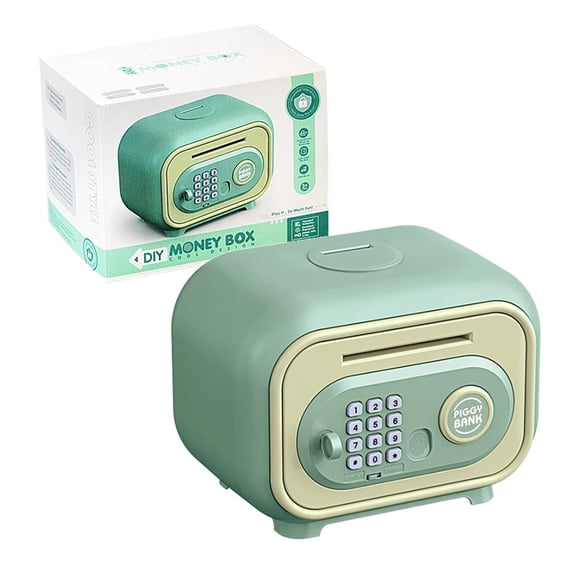 Fingerprint Password Mini ATM Electronic Piggy Bank Kids Saving Box for Holiday Gifts