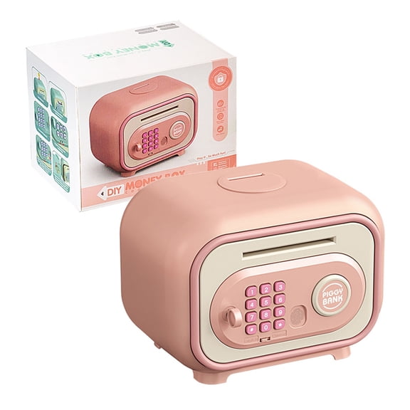 Fingerprint Password Mini ATM Electronic Piggy Bank Kids Saving Box for Holiday Gifts