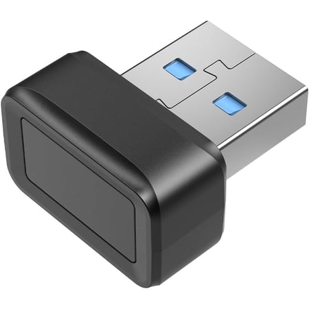 Fingerprint Reader,USB Fingerprint Key Reader Advanced Security Access Window Hello Fingerprint Reader for Windows10/11 Laptops Computer