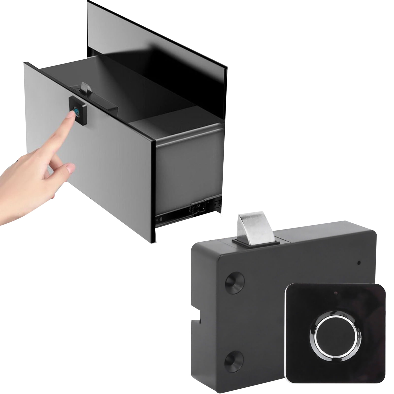 Fingerprint Recognition Cabinet Lock Intelligent System, Low Power Consumption for Drawer and Cabinet Protection