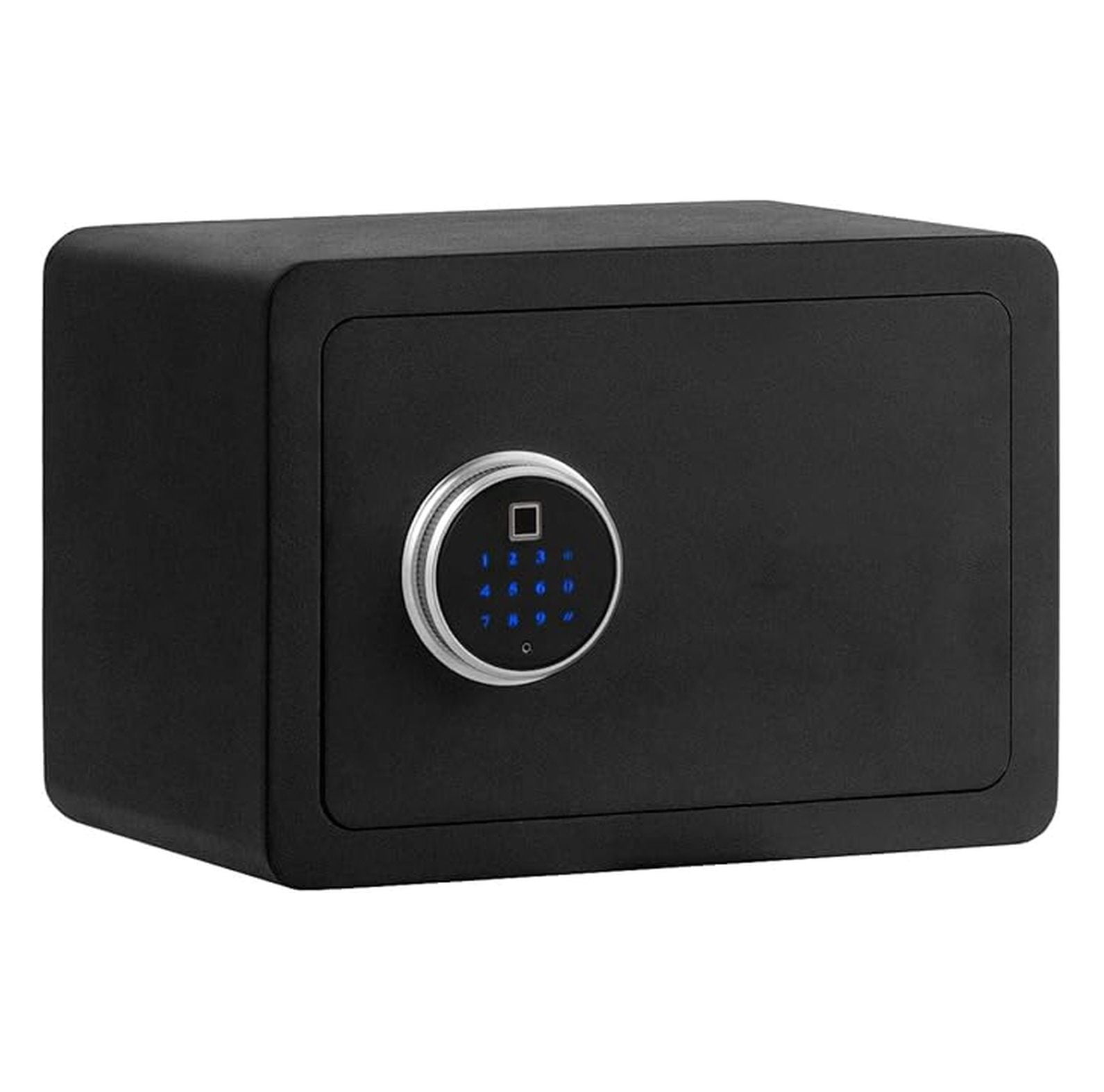 Fingerprint Safe Box, Security Box w/Inner LED Light for Home & Office to Store Cash Jewelry Valuables, 2-Layer Security Safe Deposit Box w/2 Override Keys, 0.5 Cubic Feet