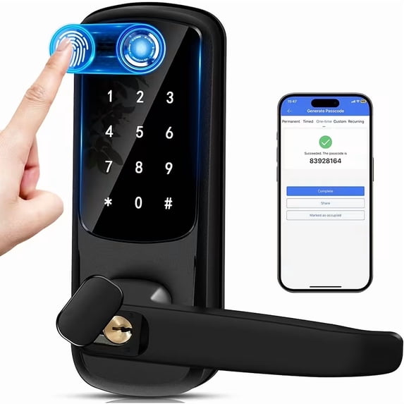 Fingerprint Smart Deadbolt with Keypad – Keyless Entry Lock for Home ...