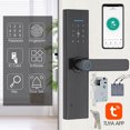 Fingerprint Smart Front Door Lock W/ Handle Set WiFi Keyless APP Entry