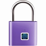 Fingerprint Smart Padlock, Biometric Lock, Purple, Up to 30 Fingerprints, Home Use
