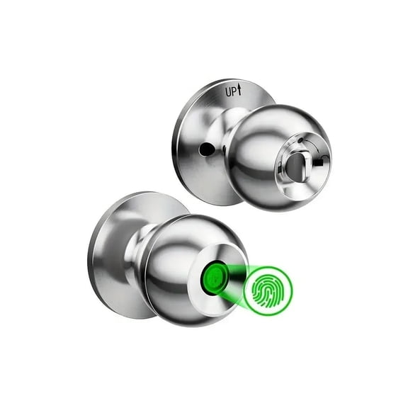 Fingerprint Soor Lock, 1 Count Smart Door Knob with APP/Keypad, Keyless Entry, Biometric Lock