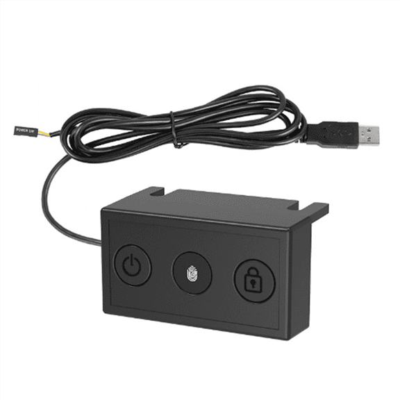 Fingerprint USB Fingerprint Unlock Lock Screen Boot USB Fingerprint Login Computer,1 * Fingerprint unlock computer,Black