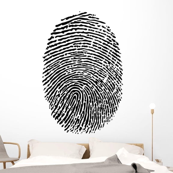 Fingerprint Vector Wall Decal Wallmonkeys Peel and Stick Graphic (60 in H x 42 in W) WM266091