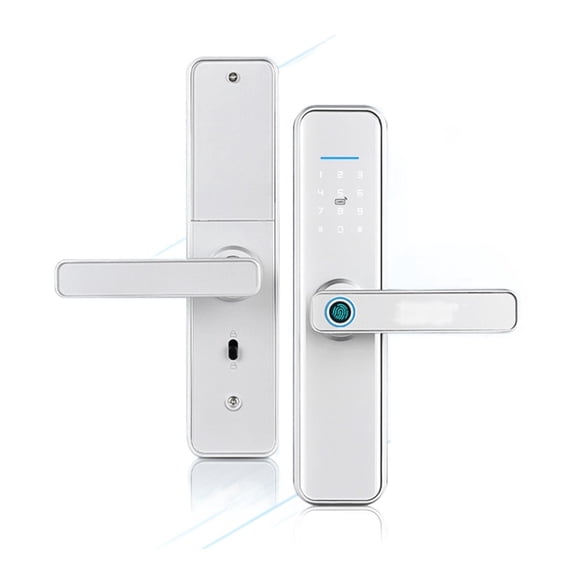 Fingerprint Waterproof Tuya cerradura inteligente fechadura eletronica sliver smart door lock ,Integrated Smart Home
