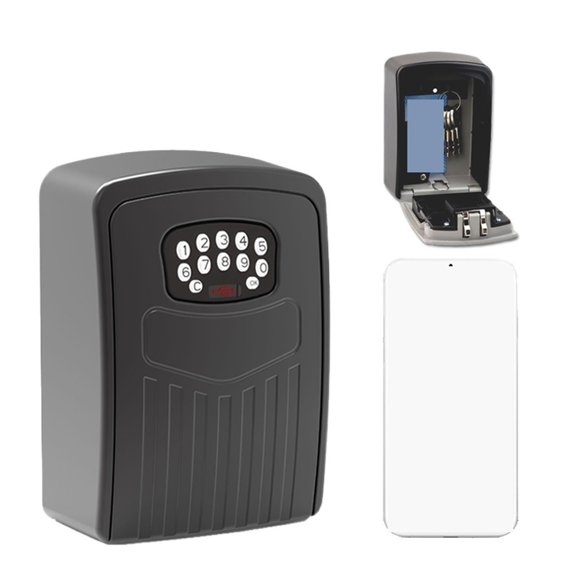 Fingerprint or Password Safe Key Bluetooth Storage Lock Box Wall Mount Security Anti-Theft Lockbox ,Multiple Options Available