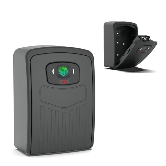 Fingerprint or Password Safe Key Box Bluetooth Storage Lock Box Smart Life App Wall Mount Security Anti-theft Lockbox ,Maximum Protection