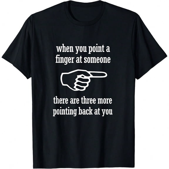 Fingers Point Back Alcocs Anonymous Slogan T-Shirt T-Shirt.JPG