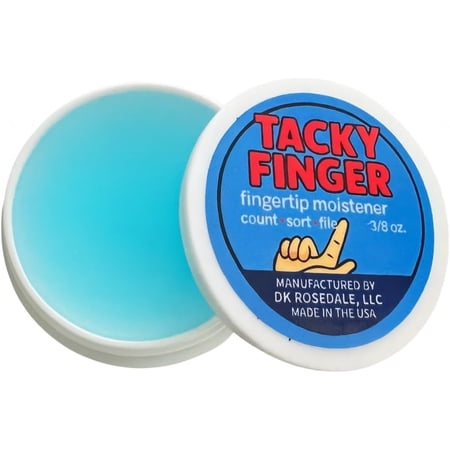 Fingertip Moistener 3/8 oz – Odor-Free, Non-Toxic Gel for Counting, Sorting, Filing & Sealing – Non-Skid Base & Easy-Open Lid