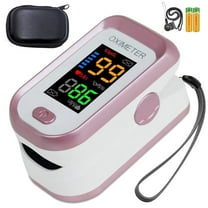 Fingertip Pulse Oximeter,Blood Oxygen SpO2 Sports and Aviation Fingertip Monitor,Pulse Oximeter with Lanyard,Rose Gold