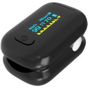 Fingertip Pulse Oximeter, Fast SpO2 Reading Pulse Ox with Alarm and Silicone Cover for Seniors Black Blood Oxygen Saturation Monitor Portable