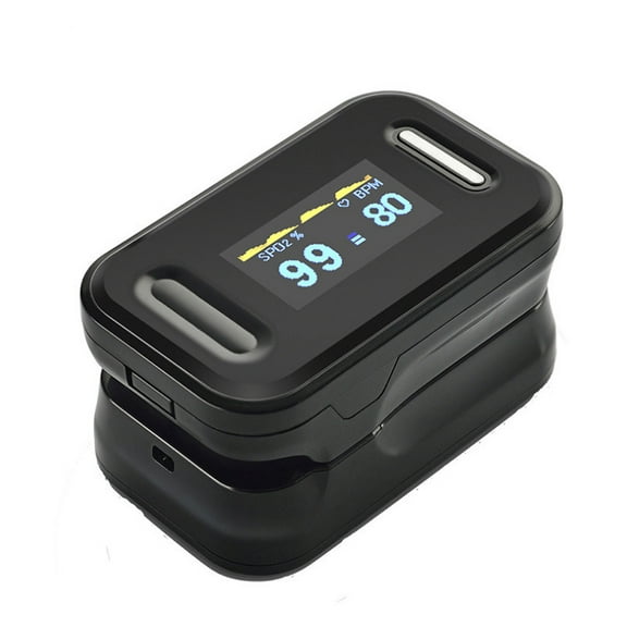 Fingertip Pulse Oximeter,Oxygen Monitor with Digital Display,Blood Oxygen Saturation Monitor with Heart Rate Tracker,Pulse Oximeter Fingertip with Lanyard