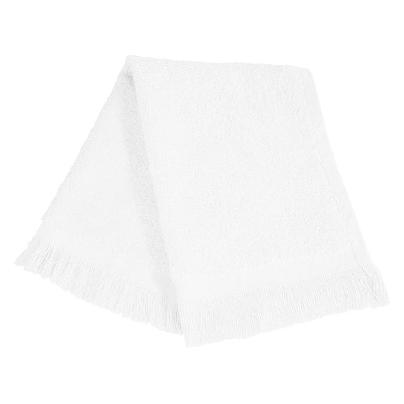 Fingertip Towels 12 Pack - White Hand Towels Bulk - 11x18 Velour & Terry Cloth - Soft Absorbent Washcloths for Kitchen, Bathroom, Gym, Spa