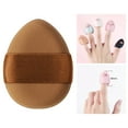 thumbnail image 1 of Fingertip Triangle Puff Cosmetic air Cushion Reusable Washable Soft Water Drop Shape Makeup Sponge Blush Concealer Loose Tool Brown, 1 of 8